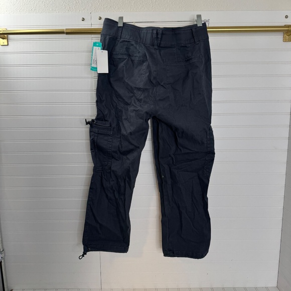 NEW Democracy Absolution Sky Rise Utility Elastic Hem Pant Navy Petite - Picture 8 of 13